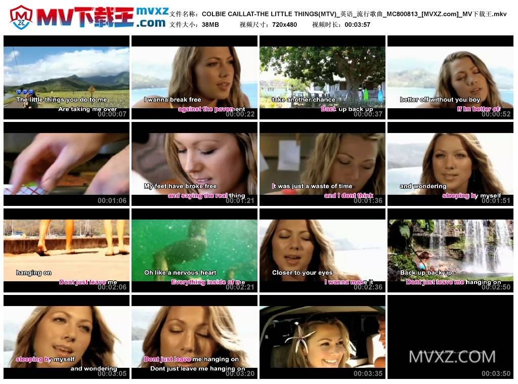 COLBIE CAILLAT-THE LITTLE THINGS(MTV)_英语_流行歌曲_MC800813